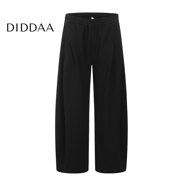 Gray Loose Fit Pleated Casual Sweatpants Men - S / Black - Unisex Sweatpants