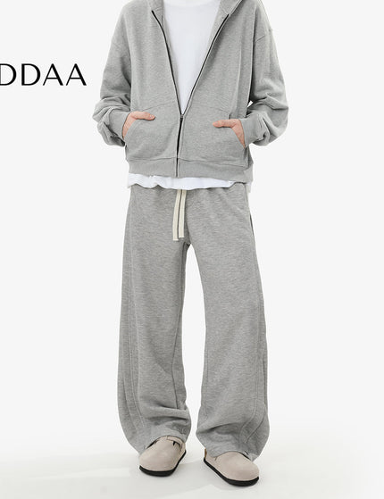 Gray Loose Fit Retro Sweatpants for Men and Women - M / Grey - Unisex Sweatpants