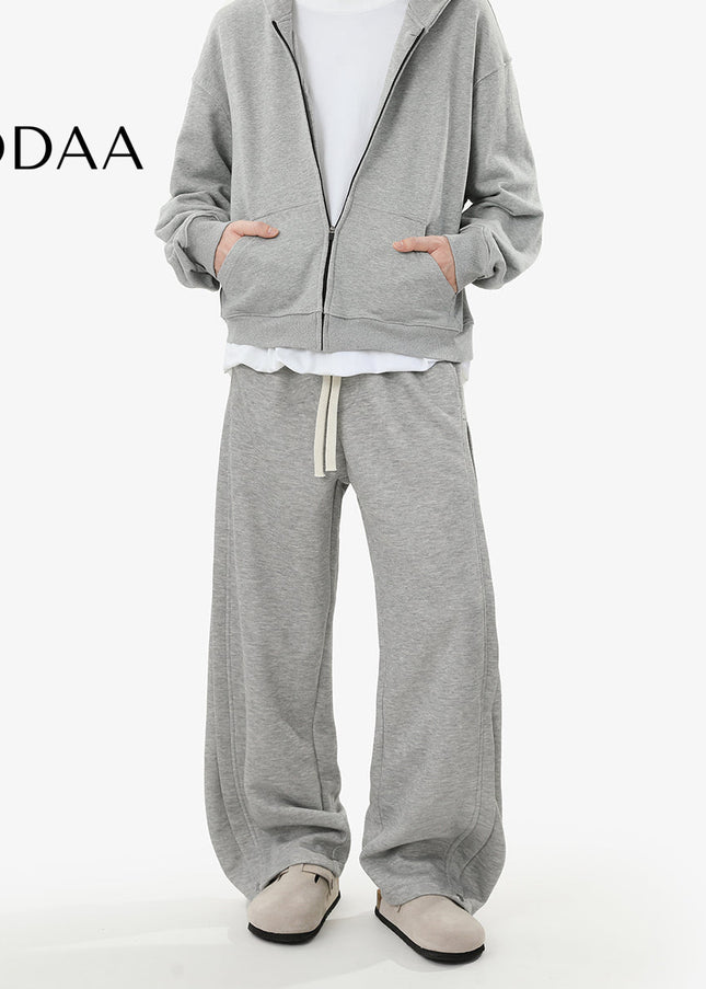 Gray Loose Fit Retro Sweatpants for Men and Women - M / Grey - Unisex Sweatpants