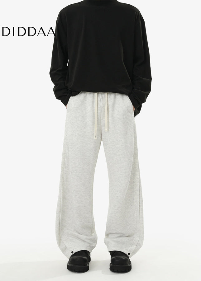 Gray Loose Fit Retro Sweatpants for Men and Women - Unisex Sweatpants