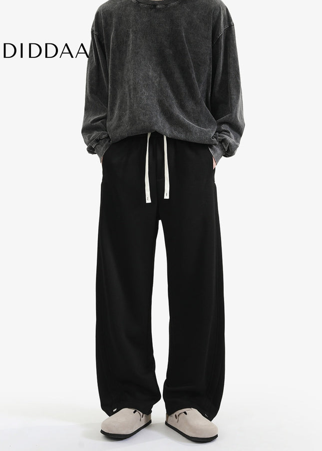 Gray Loose Fit Retro Sweatpants for Men and Women - Unisex Sweatpants