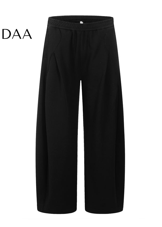 Gray Loose Fit Wide-Leg Scimitar Sweatpants - S / Black - Unisex Sweatpants