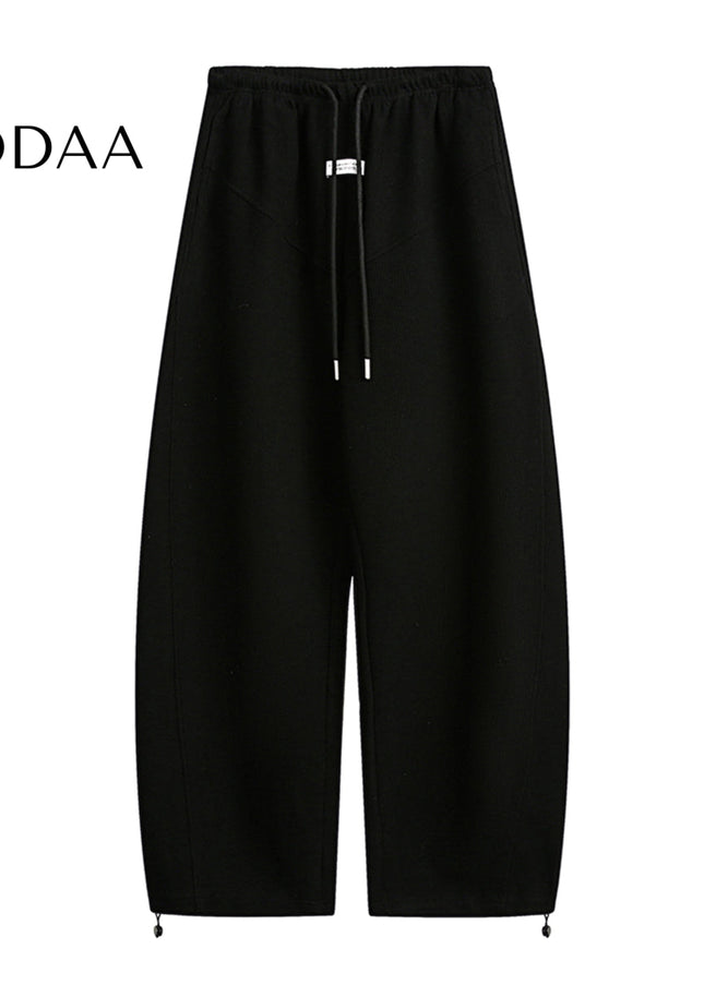 Gray Loose Fit Wide-Leg Sweatpants for Men and Women - M / Black - Unisex Sweatpants