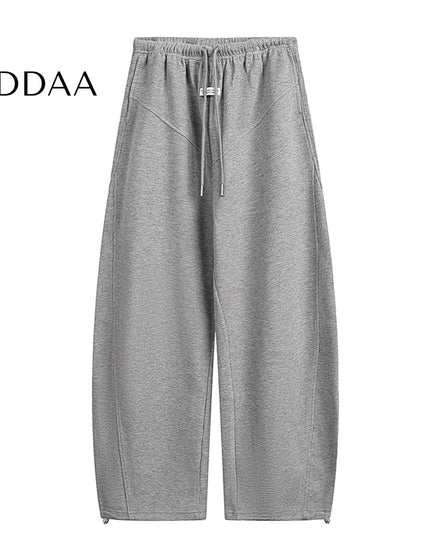 Gray Loose Fit Wide-Leg Sweatpants for Men and Women - M / Grey - Unisex Sweatpants