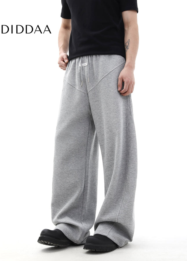 Gray Loose Fit Wide-Leg Sweatpants for Men and Women - Unisex Sweatpants