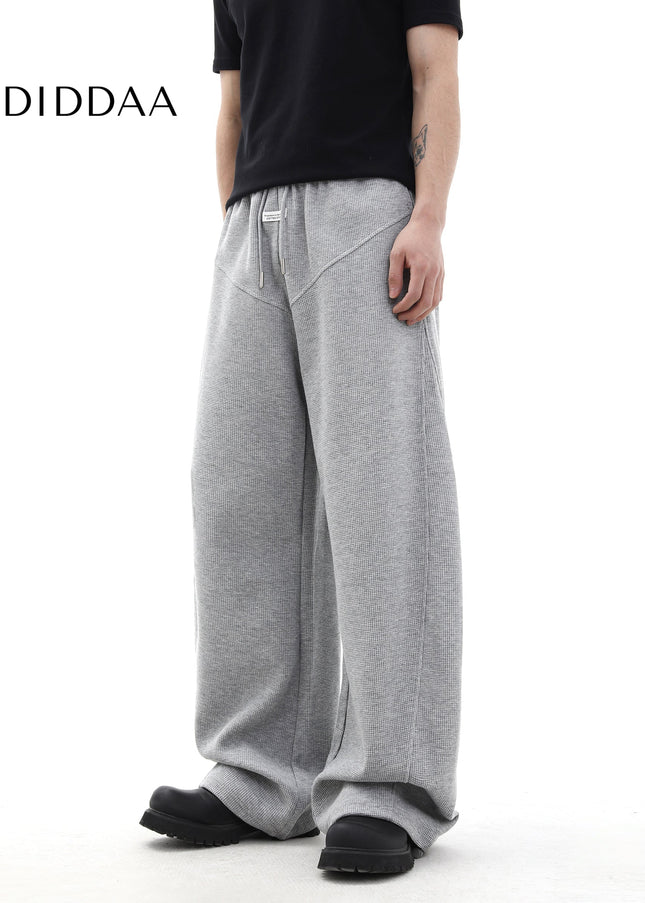 Gray Loose Fit Wide-Leg Sweatpants for Men and Women - Unisex Sweatpants