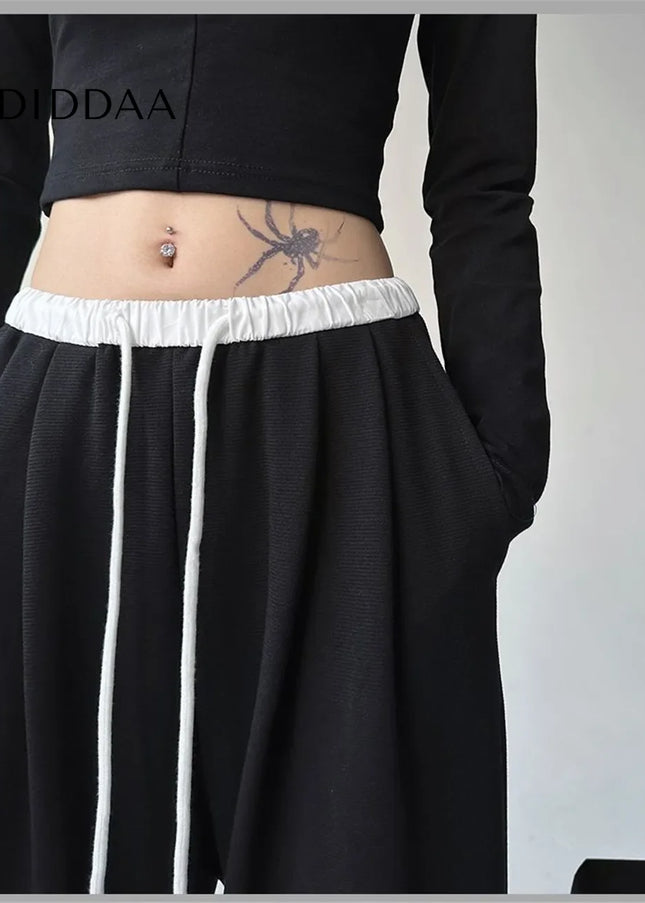 Gray Oversized High Waist Loose Wide Leg Sweatpants - Unisex Sweatpants