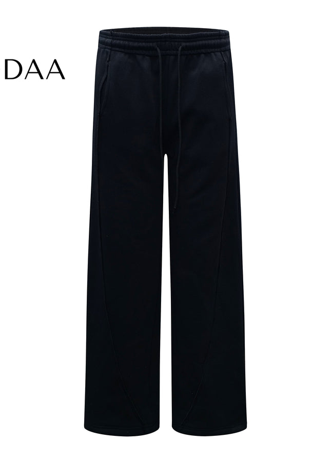 Gray Thickened Fleece Scimitar Sweatpants for Men and Women - S / Black - Unisex Sweatpants