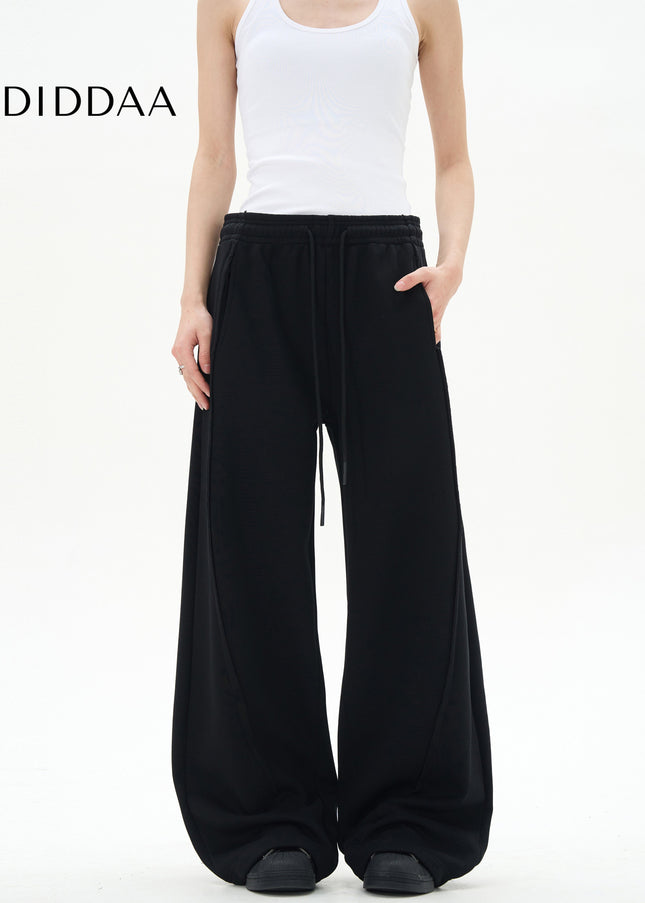 Gray Thickened Fleece Scimitar Sweatpants for Men and Women - Unisex Sweatpants