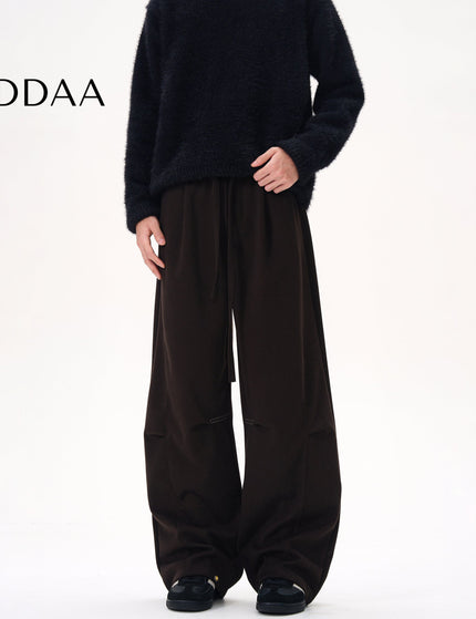 Gray Thickened Tweed Scimitar Sweatpants for Men and Women - S / Dark Brown - Unisex Sweatpants
