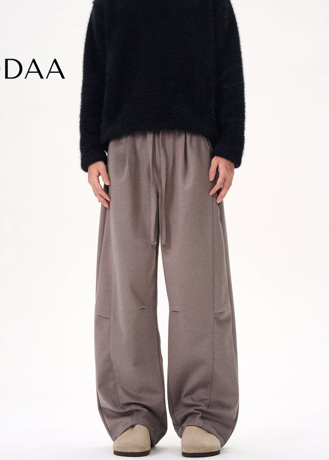 Gray Thickened Tweed Scimitar Sweatpants for Men and Women - S / Light Brown - Unisex Sweatpants