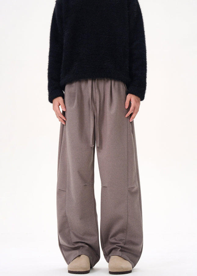 Gray Thickened Tweed Scimitar Sweatpants for Men and Women - Unisex Sweatpants