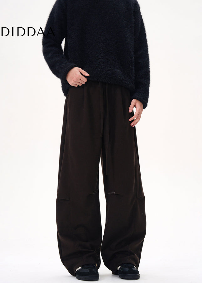 Gray Thickened Tweed Scimitar Sweatpants for Men and Women - Unisex Sweatpants