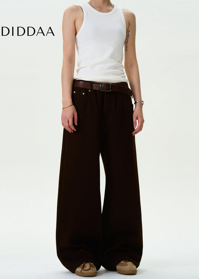 Gray Winter Fleece Retro Bootcut Jeans for Men and Women - Men’s Jeans