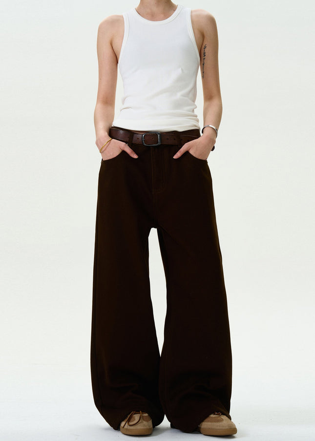 Gray Winter Fleece Retro Bootcut Jeans for Men and Women - Men’s Jeans