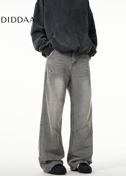 Grey Deconstructed Bootcut Jeans for Men and Women - Men’s Jeans