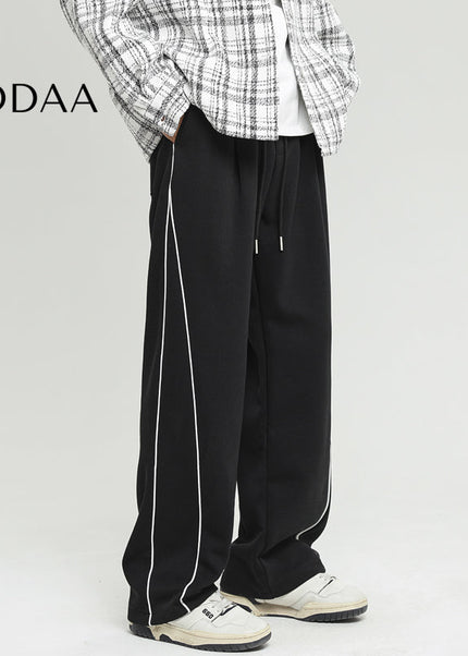 Grey Drape Loose Wide-Leg Sweatpants for Men - M / Black - Unisex Sweatpants