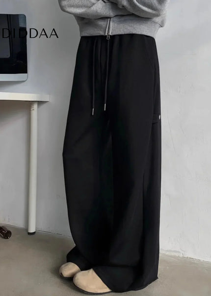 Grey Heavy-Structured Casual Sweatpants for Men - M / Black - Unisex Sweatpants