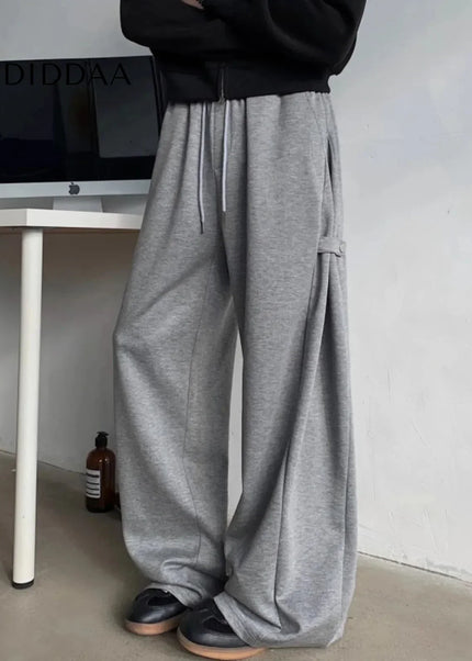 Grey Heavy-Structured Casual Sweatpants for Men - M / Grey - Unisex Sweatpants