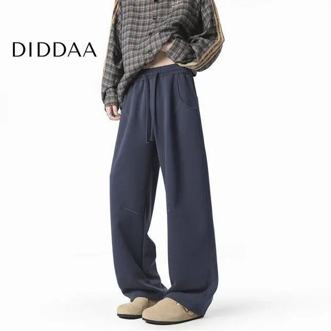 Grey Heavyweight Graphic Joggers Pants for Men - Dark Blue / M - Unisex Sweatpants