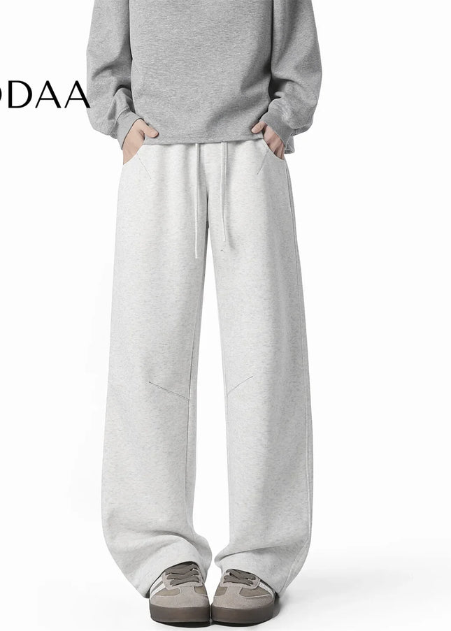 Grey Heavyweight Graphic Joggers Pants for Men - Unisex Sweatpants