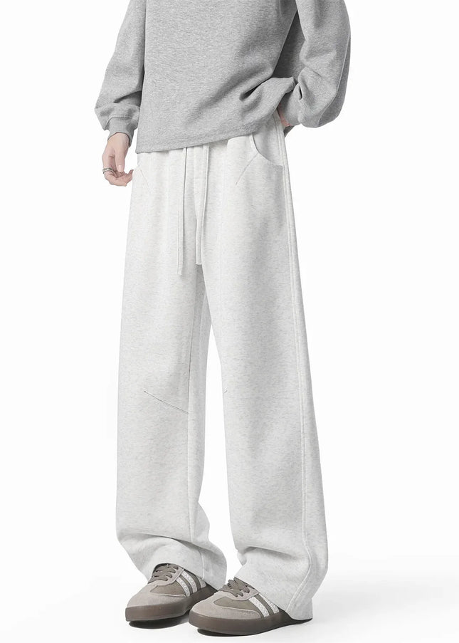 Grey Heavyweight Graphic Joggers Pants for Men - Unisex Sweatpants