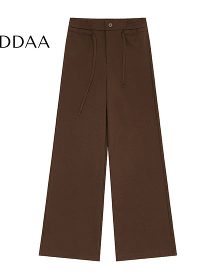 Grey Loose Drape Wide Leg Cotton Sweatpants - S / Brown - Unisex Sweatpants