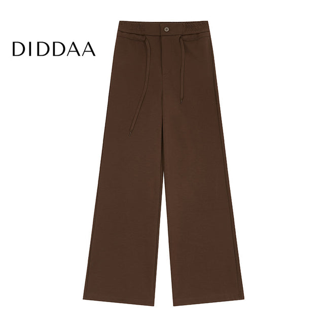 Grey Loose Drape Wide Leg Cotton Sweatpants - S / Brown - Unisex Sweatpants