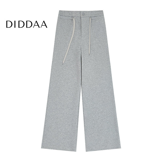 Grey Loose Drape Wide Leg Cotton Sweatpants - S / Grey - Unisex Sweatpants