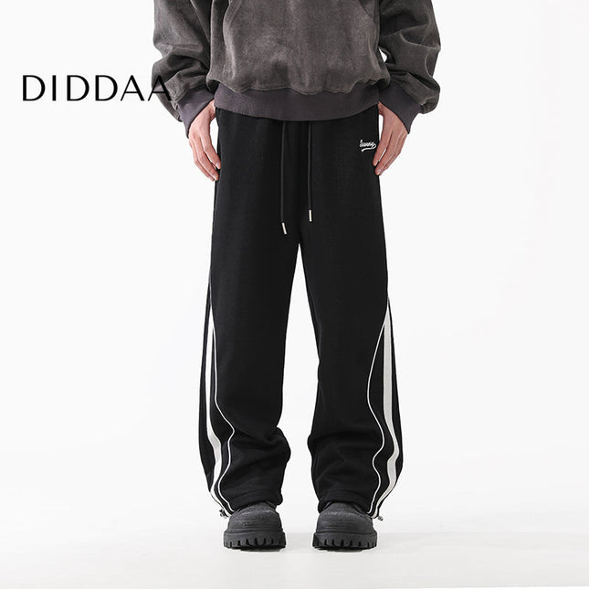 Grey Loose Fit Casual Sweatpants for Men - S / Black - Unisex Sweatpants