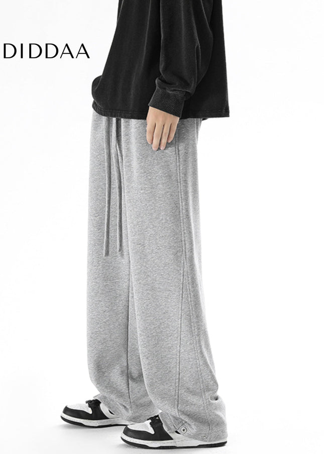 Grey Loose Fit Casual Sweatpants for Men - Unisex Sweatpants