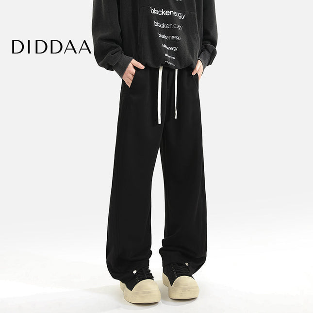 Grey Loose Fit Cotton Sweatpants for Men - M / Black - Unisex Sweatpants