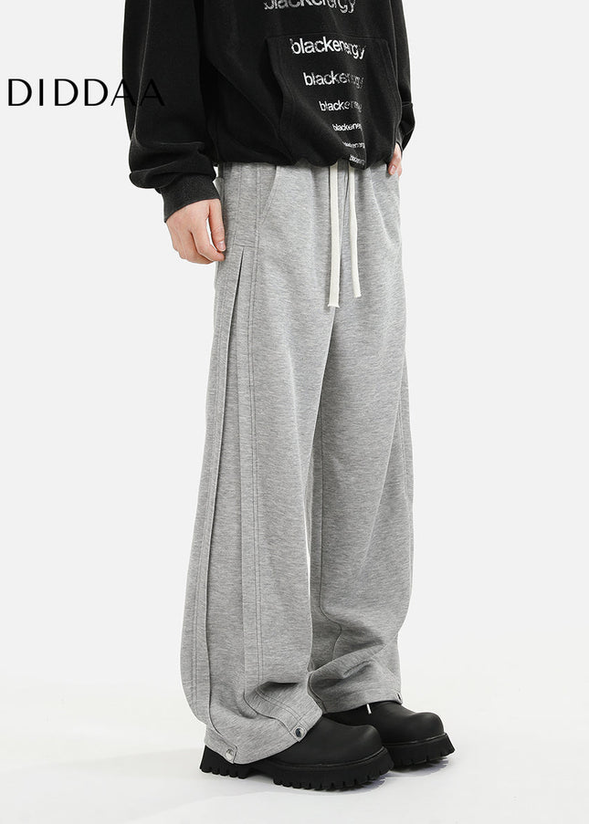 Grey Loose Fit Cotton Sweatpants for Men - Unisex Sweatpants