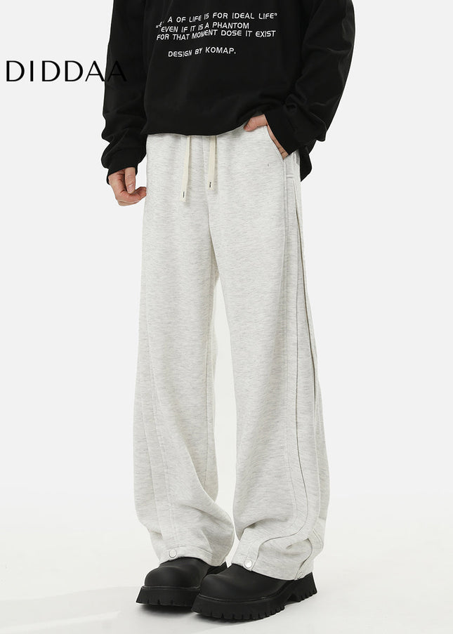 Grey Loose Fit Cotton Sweatpants for Men - Unisex Sweatpants