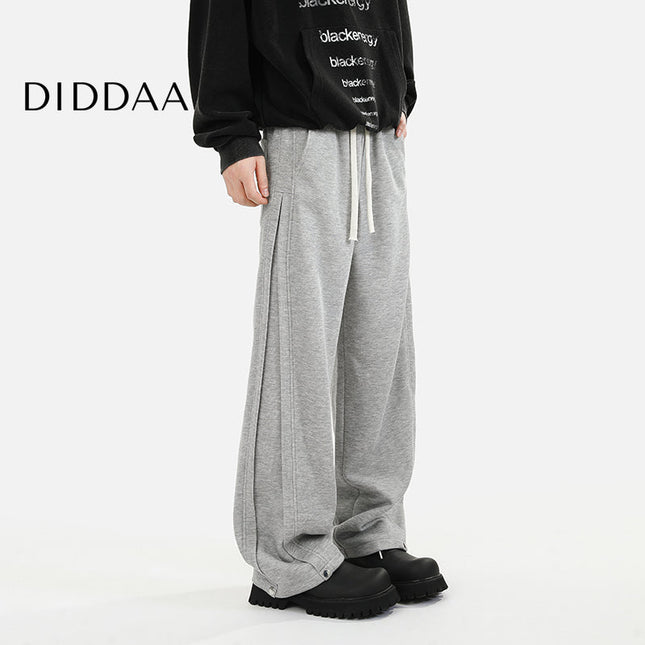 Grey Loose Fit Cotton Sweatpants for Men - Unisex Sweatpants