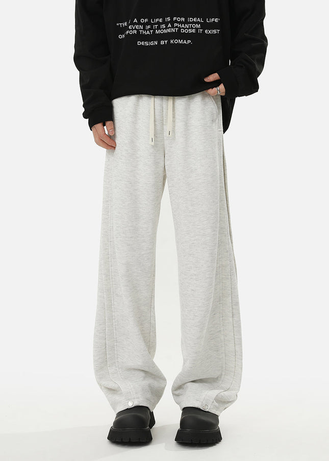 Grey Loose Fit Cotton Sweatpants for Men - Unisex Sweatpants