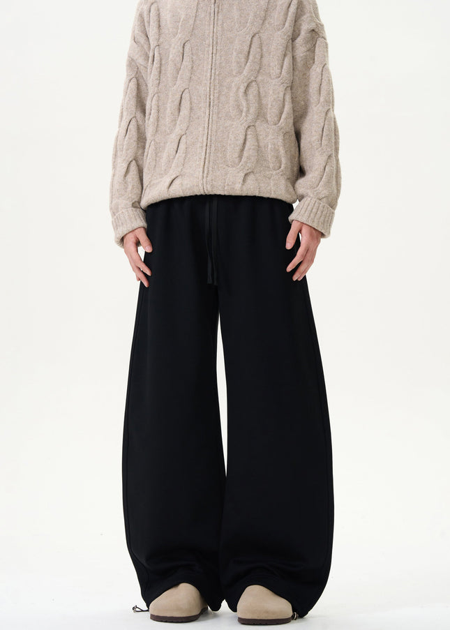 Grey Loose Fit Fleece Commuter Sweatpants Unisex - Unisex Sweatpants