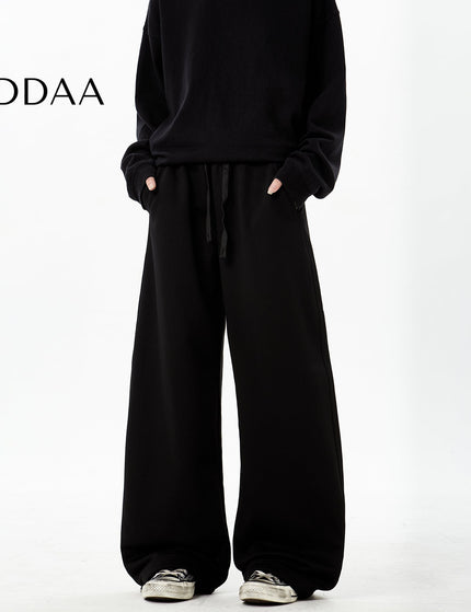 Grey Loose Fit Machete Fleece Sweatpants for Couples - S / Black - Unisex Sweatpants