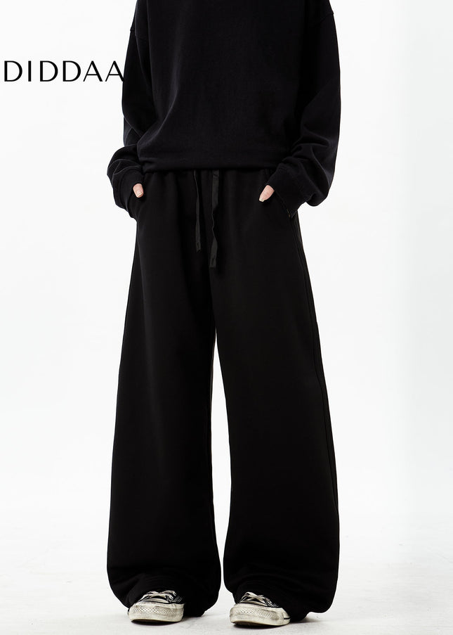 Grey Loose Fit Fleece Sweatpants for Couples - Unisex Sweatpants