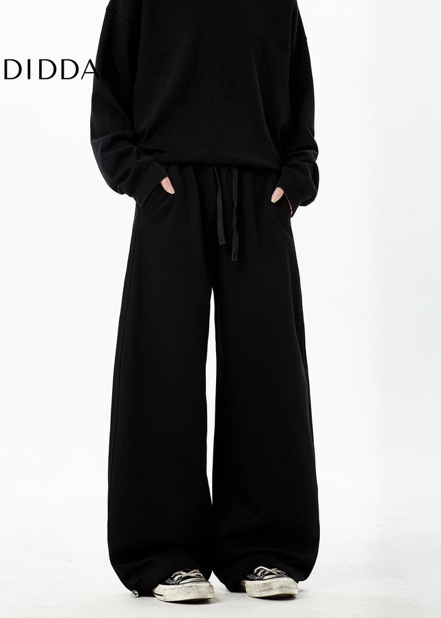 Grey Loose Fit Fleece Sweatpants for Couples - Unisex Sweatpants