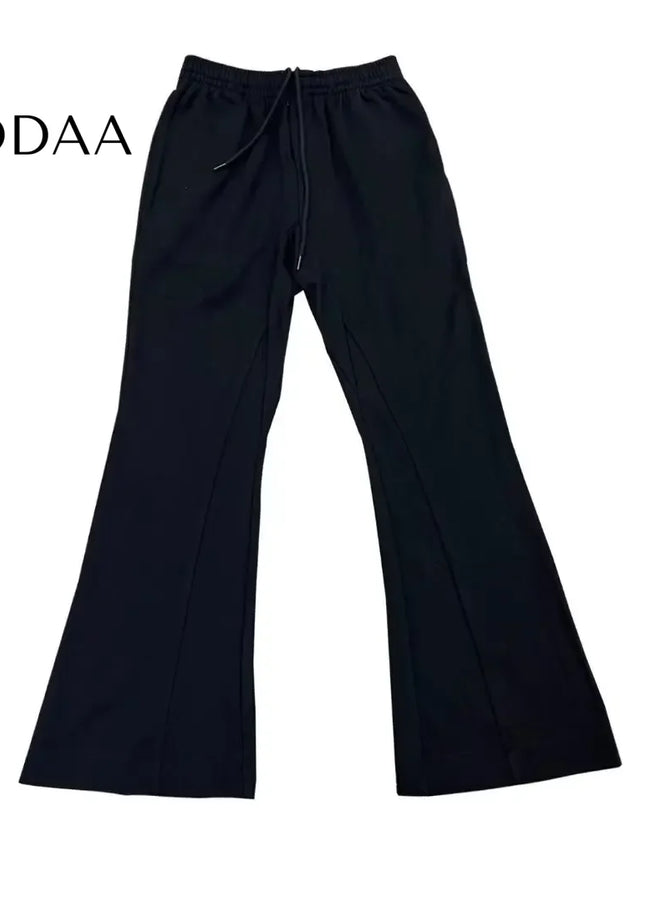 Grey Loose Fit Micro Flared Men’s Pants for Autumn/Winter - Unisex Sweatpants