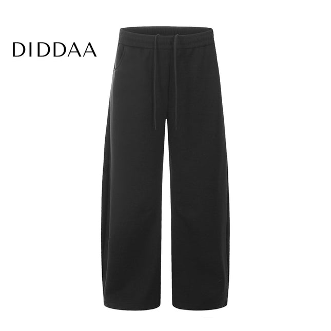 Grey Loose Fit Pleated Fleece Sweatpants Slacks - S / Black - Unisex Sweatpants