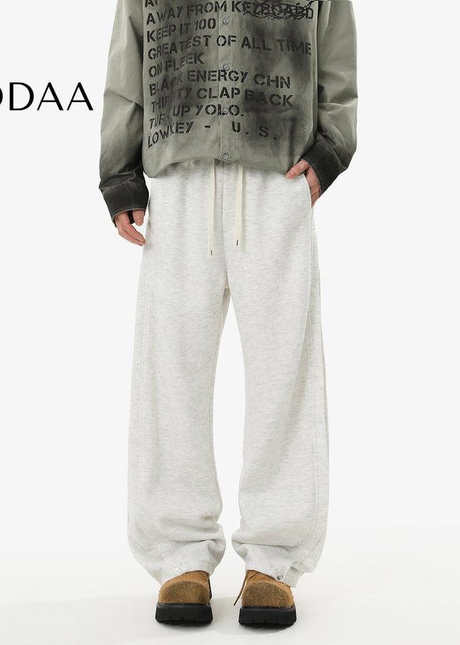 Grey Loose Fit Retro Sweatpants for Men and Women - M / Light Grey - Unisex Sweatpants