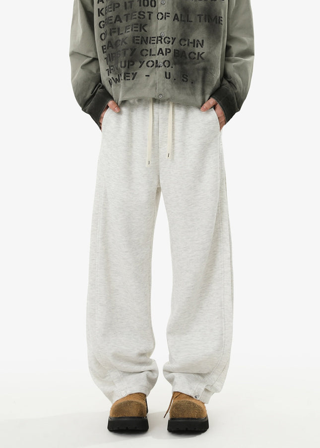 Grey Loose Fit Retro Sweatpants for Men and Women - Unisex Sweatpants