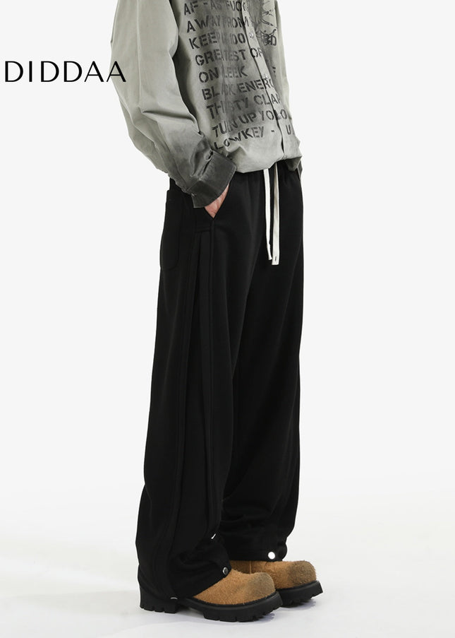 Grey Loose Fit Retro Sweatpants for Men and Women - Unisex Sweatpants