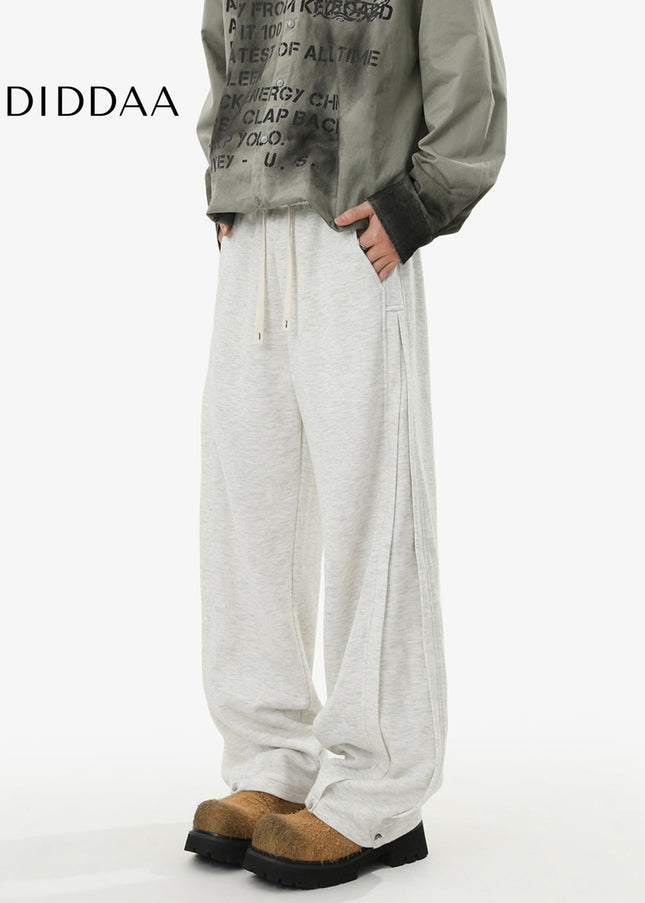 Grey Loose Fit Retro Sweatpants for Men and Women - Unisex Sweatpants