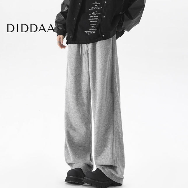 Grey Loose Fit Striped Sweatpants for Men - M / Grey - Unisex Sweatpants