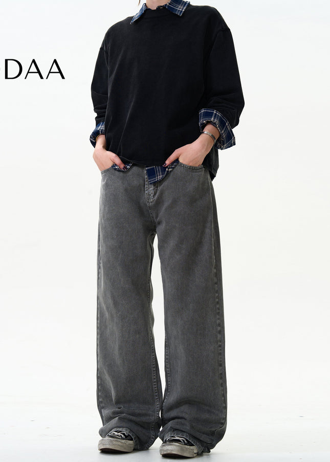 Grey Loose Fit Vintage Jeans for Men and Women - S / Grey - Men’s Jeans