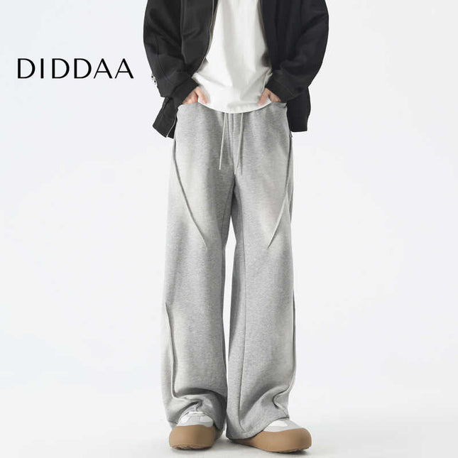 Grey Loose Fit Wide Leg Sweatpants for Men - S / Light Grey - Unisex Sweatpants
