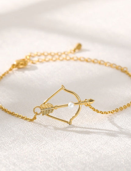 Guerre Bracelet | Gold Silver Rose Pearl Cross Bow Archer Bracelet - Gold - Bracelets